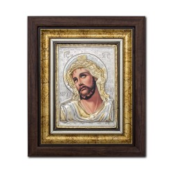 Icoana argintata - Mantuitorul cu spini - Nimfios 27x32 cm