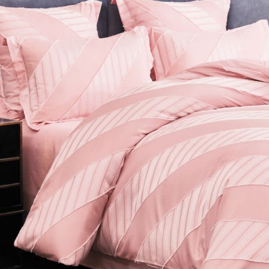 Lenjerie de pat bumbac brodat 6 piese Otilia