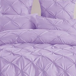 Lenjerie de pat bumbac brodat 6 piese Mauve Lenjerie de pat bumbac brodat 6 piese Mauve