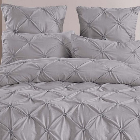 Lenjerie de pat bumbac brodat 6 piese Malini