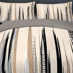 Lenjerie de pat cu elastic 5D bumbac finet 6 piese Abstract