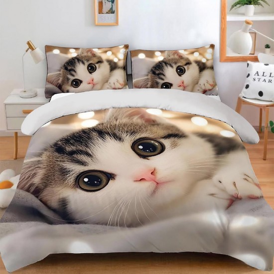 Lenjerie de pat cu elastic 5D bumbac finet 6 piese Kitty