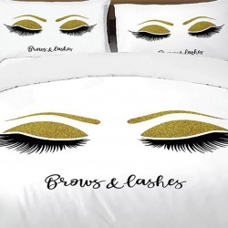 Lenjerie de pat cu elastic 5D bumbac finet 6 piese Lashes