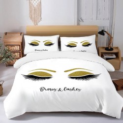 Lenjerie de pat cu elastic 5D bumbac finet 6 piese Lashes