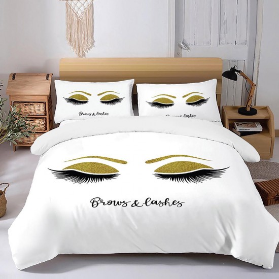 Lenjerie de pat cu elastic 5D bumbac finet 6 piese Lashes