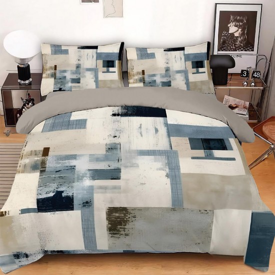 Lenjerie de pat cu elastic 5D bumbac finet 6 piese Luxury