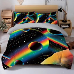 Lenjerie de pat cu elastic 5D bumbac finet 6 piese Galaxy