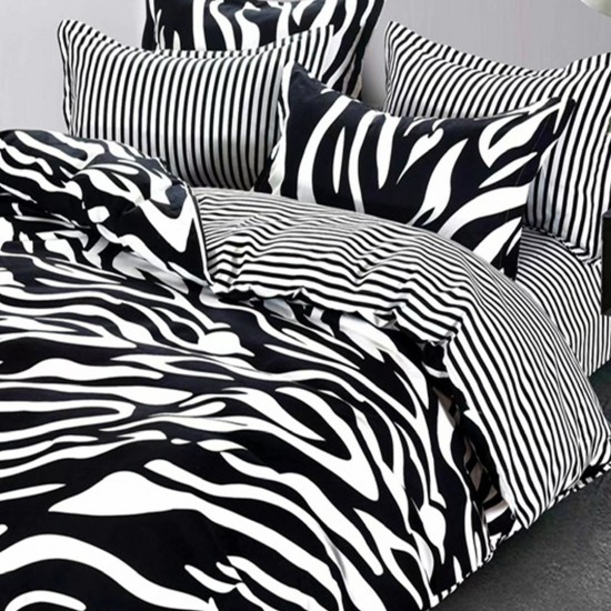Lenjerie de pat Bumbac Finet 6 Piese Zebra
