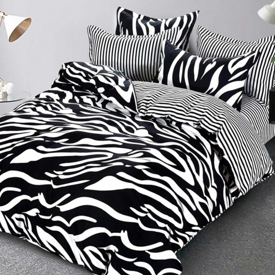 Lenjerie de pat Bumbac Finet 6 Piese Zebra