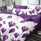 Lenjerie de pat Bumbac Finet 6 Piese Purple Flowers