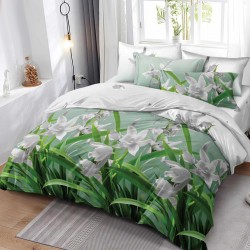 Lenjerie de pat Bumbac Finet 6 Piese Nature