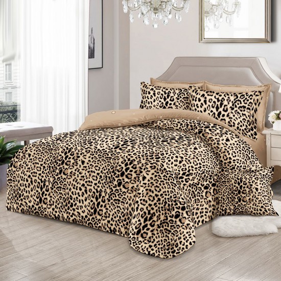 Lenjerie de pat Bumbac Finet 6 Piese Animal Print Lenjerie de pat Bumbac Finet 6 Piese Animal Print