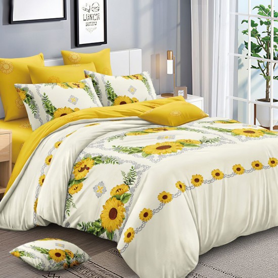 Lenjerie de pat Bumbac Finet 6 Piese SunFlower