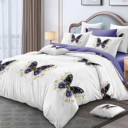 Lenjerie de pat Bumbac Finet 6 Piese Black Butterfly