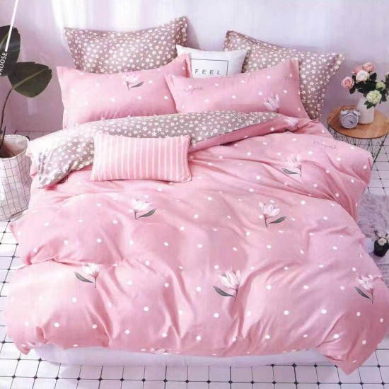 Lenjerie de pat cu Elastic Bumbac Finet 6 Piese