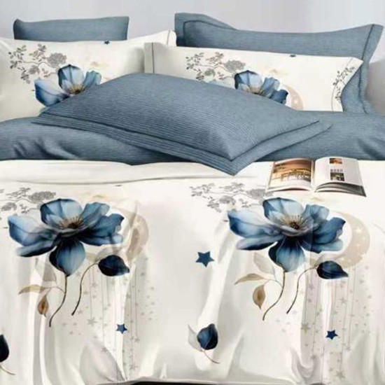 Lenjerie de pat cu Elastic Bumbac Finet 6 Piese