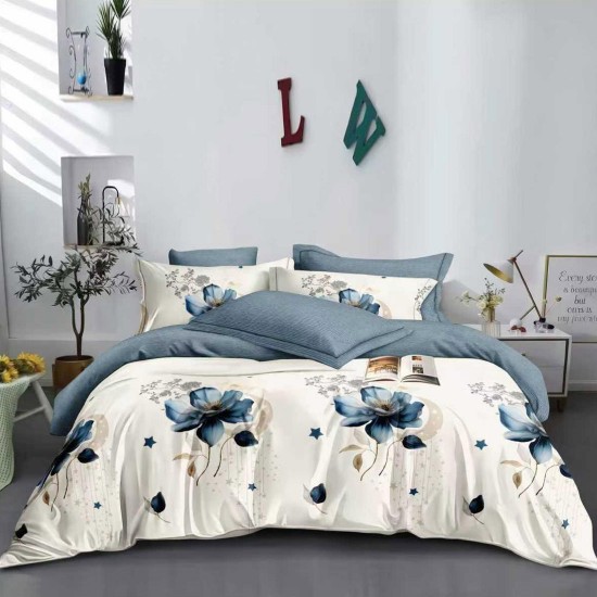 Lenjerie de pat cu Elastic Bumbac Finet 6 Piese