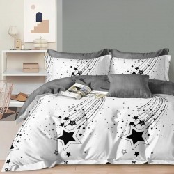Lenjerie de pat cu Elastic Bumbac Finet 6 Piese