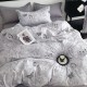 Lenjerie de pat cu Elastic Bumbac Finet 6 Piese