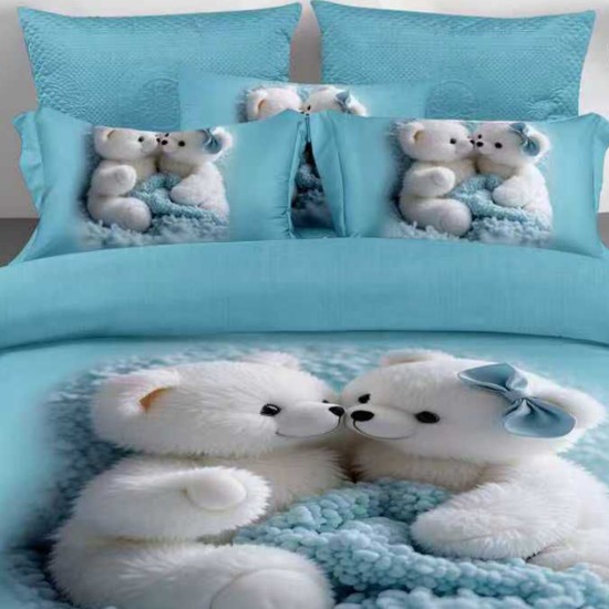 Lenjerie Bumbac Finet 6 Piese Bear Love