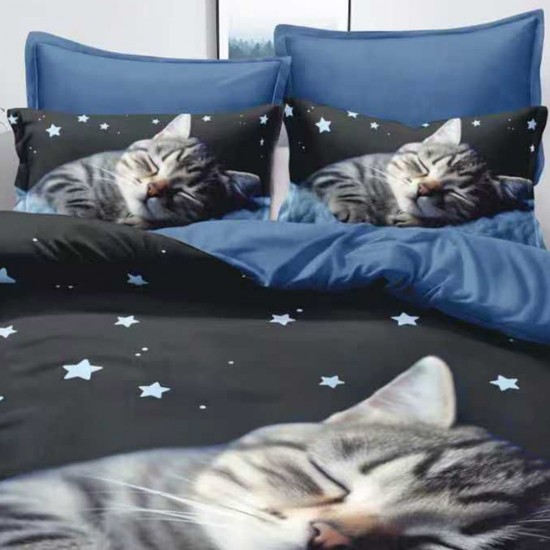 Lenjerie Bumbac Finet 6 Piese Sleepy Cat