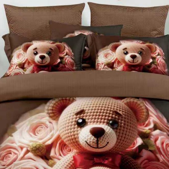 Lenjerie Bumbac Finet 6 Piese Roses Bear
