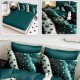 Lenjerie de pat cu elastic 5D bumbac finet 6 piese Green Fur