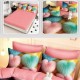 Lenjerie de pat cu elastic 5D bumbac finet 6 piese Puff Hearts Lenjerie de pat cu elastic 5D bumbac finet 6 piese Puff Hearts
