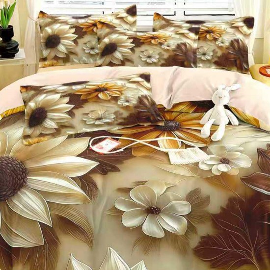 Lenjerie de pat cu elastic 5D bumbac finet 6 piese Camile