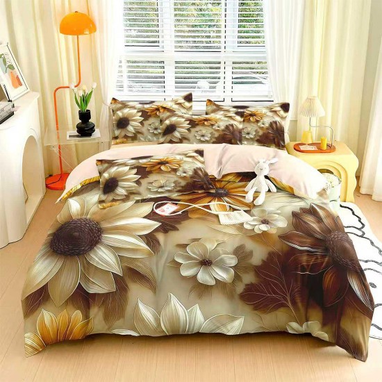 Lenjerie de pat cu elastic 5D bumbac finet 6 piese Camile