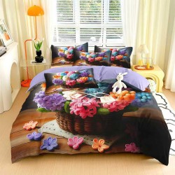 Lenjerie de pat cu elastic 5D bumbac finet 6 piese Softbloom