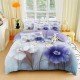 Lenjerie de pat cu elastic 5D bumbac finet 6 piese Flora Lenjerie de pat cu elastic 5D bumbac finet 6 piese Flora