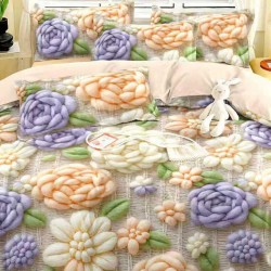 Lenjerie de pat cu elastic 5D bumbac finet 6 piese Spring
