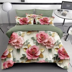 Lenjerie de pat cu elastic 5D bumbac finet 6 piese Jasmine