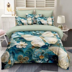 Lenjerie de pat cu elastic 5D bumbac finet 6 piese Noctis