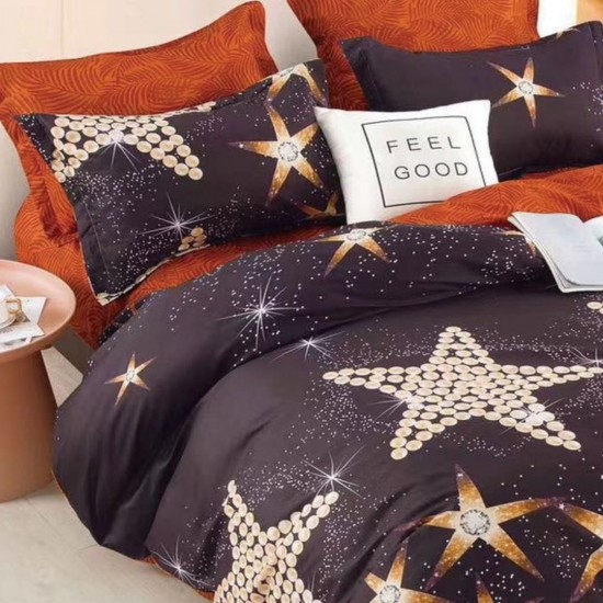Lenjerie Bumbac Satinat cu Elastic 1 Persoana Star Boy