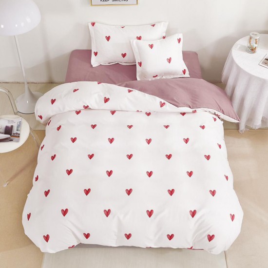 Lenjerie Bumbac Finet 1 Persoana Rosa Love