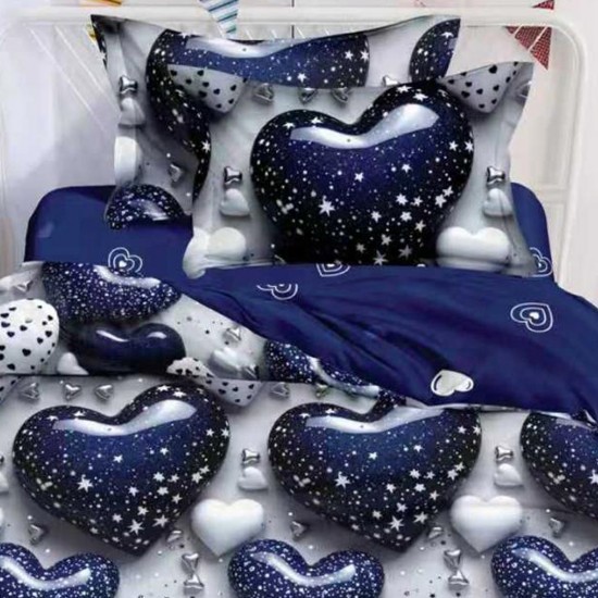 Lenjerie Bumbac Finet 1 Persoana Stone Hearts Lenjerie Bumbac Finet 1 Persoana Stone Hearts