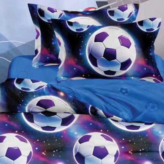 Lenjerie Bumbac Finet 1 Persoana Fotbal