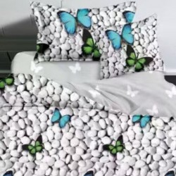 Lenjerie Bumbac Finet 1 Persoana Stone Butterflies Lenjerie Bumbac Finet 1 Persoana Stone Butterflies