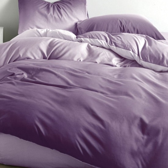 Lenjerie Bumbac Finet cu Elastic 1 Persoana Mauve Lenjerie Bumbac Finet cu Elastic 1 Persoana Mauve