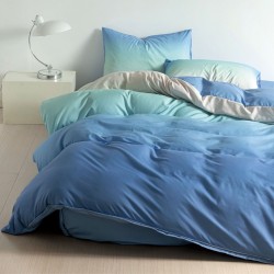 Lenjerie Bumbac Finet cu Elastic 1 Persoana Blue Sky