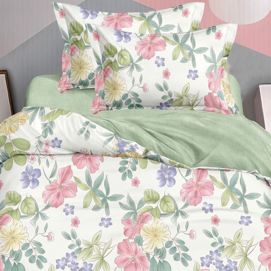 Lenjerie Bumbac Finet cu Elastic 1 Persoana Spring