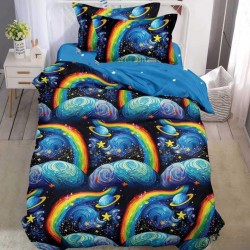 Lenjerie Bumbac Finet cu Elastic 1 Persoana Univers