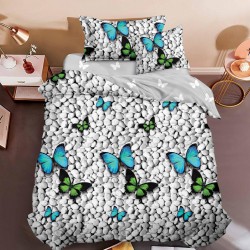 Lenjerie Bumbac Finet cu Elastic 1 Persoana Stone