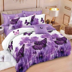 Lenjerie de pat cu Elastic Bumbac Finet 6 Piese Roana