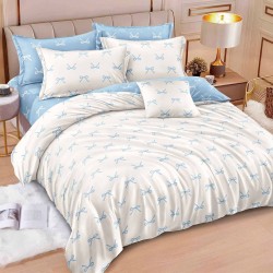 Lenjerie de pat cu Elastic Bumbac Finet 6 Piese Lior