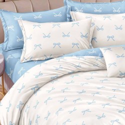 Lenjerie de pat cu Elastic Bumbac Finet 6 Piese Lior