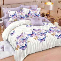 Lenjerie de pat cu Elastic Bumbac Finet 6 Piese