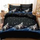 Lenjerie de pat cu Elastic Bumbac Finet 6 Piese Sleepy Cat